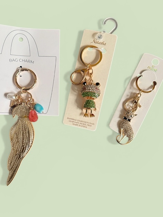 Natasha Couture Accessories - Charm Keychain Bag Charms - Choose one Chicos Natasha Mint